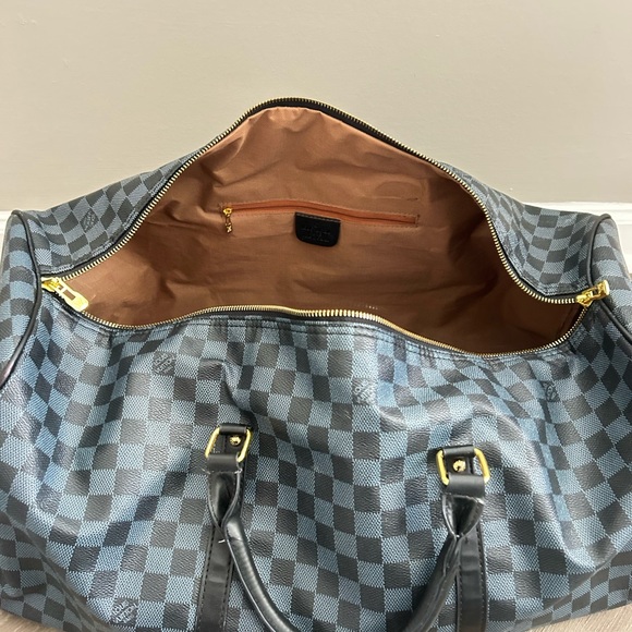 Louis Vuitton Damier Cobalt keepall Bandouilere 55 Checkered duffel travel bag - Picture 8 of 10